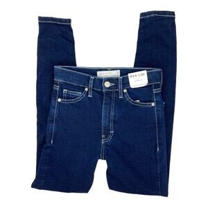 TopShop Jamie Raw Indigo High Waist Skinny Jean Size 24 NWT $75 MSRP